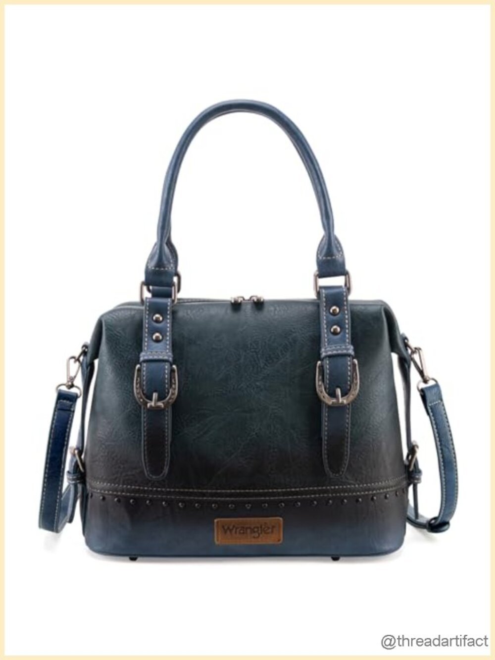 Vintage Western Doctor Barrel Satchel Purse Handbag with Detachable Strap